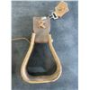 Image 2 : Wooden Western Saddle Stirrups With Leather Accents