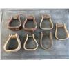 Image 1 : 7 Leather And Metal Horse Stirrups
