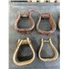 Image 3 : 7 Leather And Metal Horse Stirrups