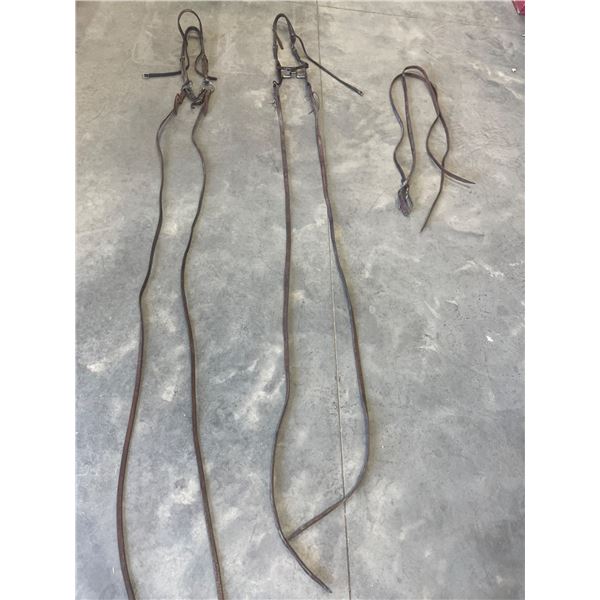 Horse Bridles with Metal Bit Components