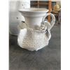 Image 2 : Three Sculptural Clay Vases In White Tones