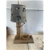 Image 1 : Rustic Table Lamp With Metal Shade And Wooden Base