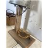 Image 3 : Rustic Table Lamp With Metal Shade And Wooden Base