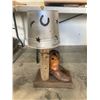 Image 1 : Rustic Western-Themed Lamp With Cowboy Boot Base and Metal Horseshoe Shade