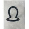 Image 2 : Wooden Wall Rack with Three Black Horseshoe-Shaped Hooks LOT OF 3