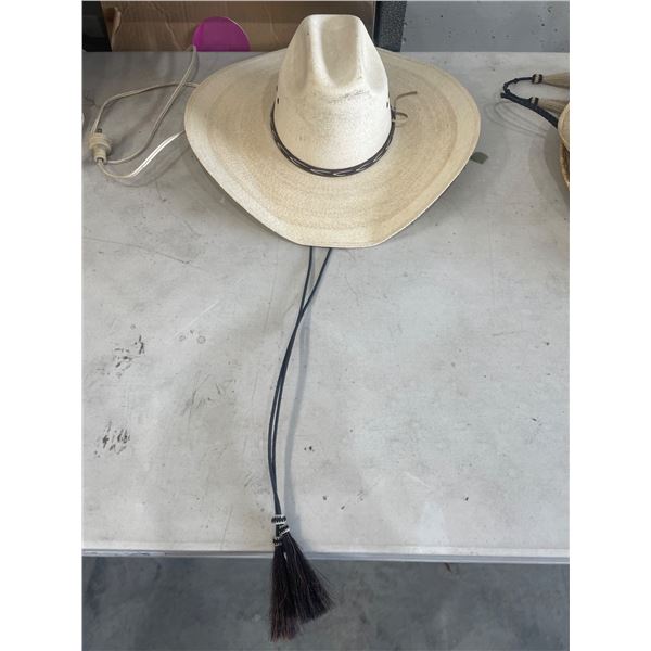 Resistol Genuine Mexican Palm Straw Hat with Decorative Band