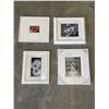 Image 1 : Four Framed Artworks with Various Themes in Matte Frames