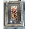 Image 1 : Framed Photograph Depicting Autumnal Plant Scene with Dimensions 25×17 Inches