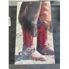 Image 1 : Canvas Print Depicting Cowboy Boots, 25 x 14 Inches
