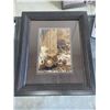 Image 1 : Framed Western-Style Cowboy Boot Artwork, 25 x 21 Inches
