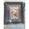 Image 1 : Framed Western-Themed Artwork with Detailed Matting and Embellished Frame 25 x 21 Inches