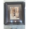 Image 1 : Framed Western-Themed Photographic Art with Ornate Black Frame 25 x 21 Inches