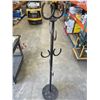 Image 1 : Metal Coat or Hat Rack With Horseshoe Design, 6 Ft Tall