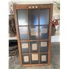 Image 1 : Wood Framed Multipane Window Panel, 55.5 x 25 Inches