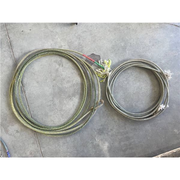 LOT OF 2 Assorted Ranch Ropes with Twisted Fiber Construction (FIRST COME FIRST SERVE PICK UP DAY)