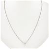 Image 1 : New 14K Gold .42 ctw Round Brilliant Diamond Solitaire Pendant w/ Adjustable Cha