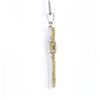 Image 4 : 18K TT Gold 0.60 ctw Round Diamond Open Cross Pendant w/ 18.5" Wheat Link Chain