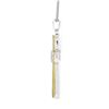 Image 5 : 18K TT Gold 0.60 ctw Round Diamond Open Cross Pendant w/ 18.5" Wheat Link Chain