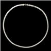 Image 4 : Italian 14K TT Gold 18" 3.8mm Polished Reversible Omega Link Chain Necklace