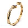 Image 5 : 18KT Yellow Gold 9.26 ctw Amethyst, Citrine & Diamond Flex Bangle Bracelet