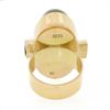 Image 7 : 22K Gold Large GIA Oval Cabochon Bezel Cat's Eye Moonstone Trillion Peridot Ring