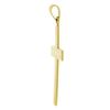 Image 4 : Vintage 14K Yellow Gold Grooved w/ Polished Finish Center Simple Cross Pendant