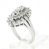 Image 8 : Vintage 14K White Gold 1.03 ctw Prong Diamond Navette Shape Tiered Cluster Ring