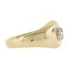 Image 5 : Unisex Solid 14k Gold 0.21 ctw Round Cut Diamond Bezel Solitaire Signet Band Rin