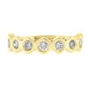 Image 4 : New 18K Gold 0.58 ctw Round Burnish Set Diamond Stackable Hexagon Shape Band Rin