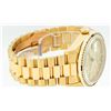 Image 4 : Rolex Mens Quickset 18K Yellow Gold Champagne Index Diamond And Ruby Bezel Presi