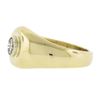Image 4 : Unisex Solid 14k Gold 0.25 ctw Round Cut Diamond Bezel Solitaire Signet Band Rin