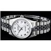 Image 9 : Rolex Mens Stainless Steel White Roman Smooth Bezel Datejust Datejust Wristwach