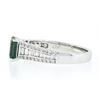 Image 6 : 14K White Gold 1.71 ctw Emerald Cut Emerald Solitaire w/ Diamond Accents Ring