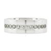 Image 4 : Men's 14K White Gold 0.60 ctw Round Brilliant Cut Channel Set Diamond Band Ring