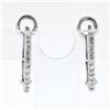 Image 7 : 14K White Gold Smoky Quartz & .48 ctw Diamond Halo Day Night Hoop Dangle Earring