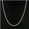 Image 1 : Italian Solid 14K Yellow Gold 17" 3.2mm Flat Polished Rope Link Chain Necklace