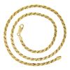 Image 3 : Italian Solid 14K Yellow Gold 17" 3.2mm Flat Polished Rope Link Chain Necklace