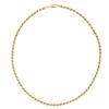 Image 5 : Italian Solid 14K Yellow Gold 17" 3.2mm Flat Polished Rope Link Chain Necklace
