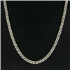 Image 6 : 14K Two Tone Gold 23.5" Textured Round Open Rolo Cable Link Chain Necklace