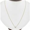 Image 1 : New 14K Gold .35 ctw Round Brilliant Diamond Solitaire Pendant w/ Adjustable Cha