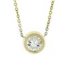 Image 6 : New 14K Gold .35 ctw Round Brilliant Diamond Solitaire Pendant w/ Adjustable Cha