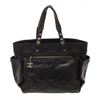 Chanel Black Quilted Coated Canvas Biarritz Tote Bag