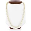 Vintage GIA Graduated Akoya Saltwater Pearl Necklace w/ 14k Gold Diamond Clasp