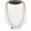 Image 1 : 20" GIA Cultured Pearl Strand Necklace w/ 14k Gold Diamond & Mabe Pearl Clasp