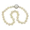 Image 3 : 20" GIA Cultured Pearl Strand Necklace w/ 14k Gold Diamond & Mabe Pearl Clasp