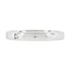 Image 5 : British 18k White Gold .05 ctw Flush Set Princess Diamond Three 3 Stone Band Rin
