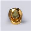 Image 5 : 18k Yellow Gold Lemon Quartz & Black Diamond Cocktail Ring by Carlo Rici