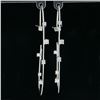Image 2 : Roberto Coin 18K White Gold 0.50 ctw Diamond & Ruby Large Oval Hoop Earrings