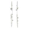 Image 3 : Roberto Coin 18K White Gold 0.50 ctw Diamond & Ruby Large Oval Hoop Earrings