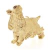 Image 5 : 14K Gold Detailed Textured Florentine Cocker Spaniel Dog w/ Ruby Eye Pin Brooch